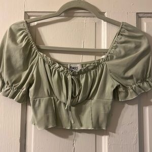 Princess Polly Green Blouse Top